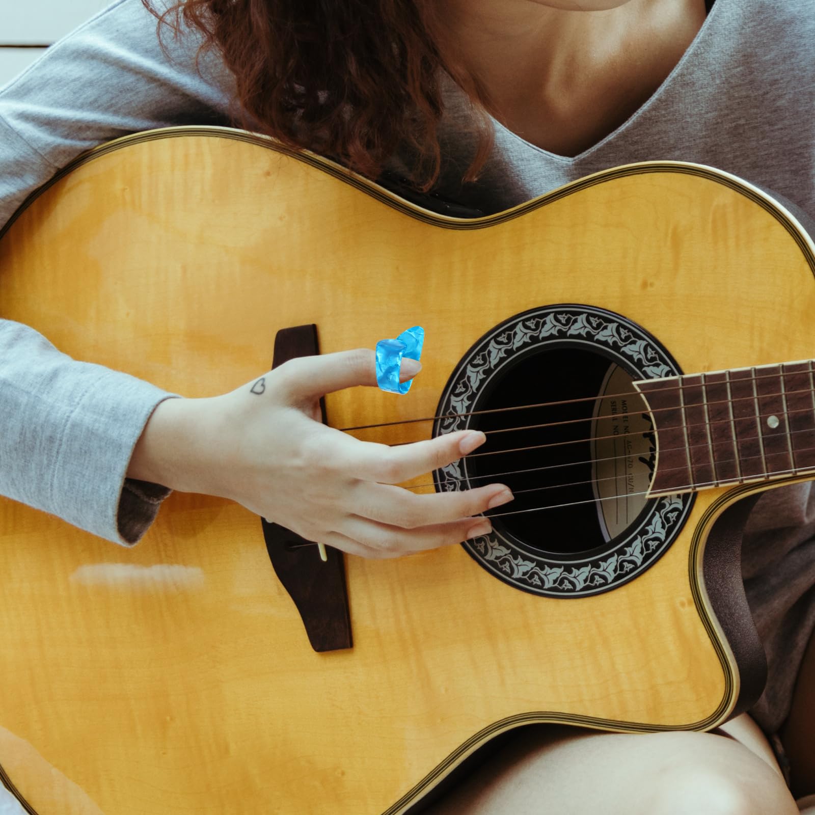 12pcs Medium Guitar Thumb Picks - 6 Color Celluloid Finger Picks for Acoustic Guitar, Banjo, Ukulele & Bass | Perfect for Fingerstyle Playing, Live Performances & Practice Sessions