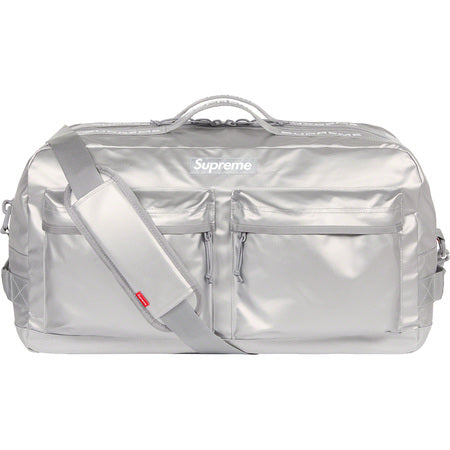 Supreme Duffle Bag Silver FW22 - Waterproof Travel Duffel Bag for Gym, Sports & Weekend Getaways - Stylish Carry-On Luggage for Men & Women