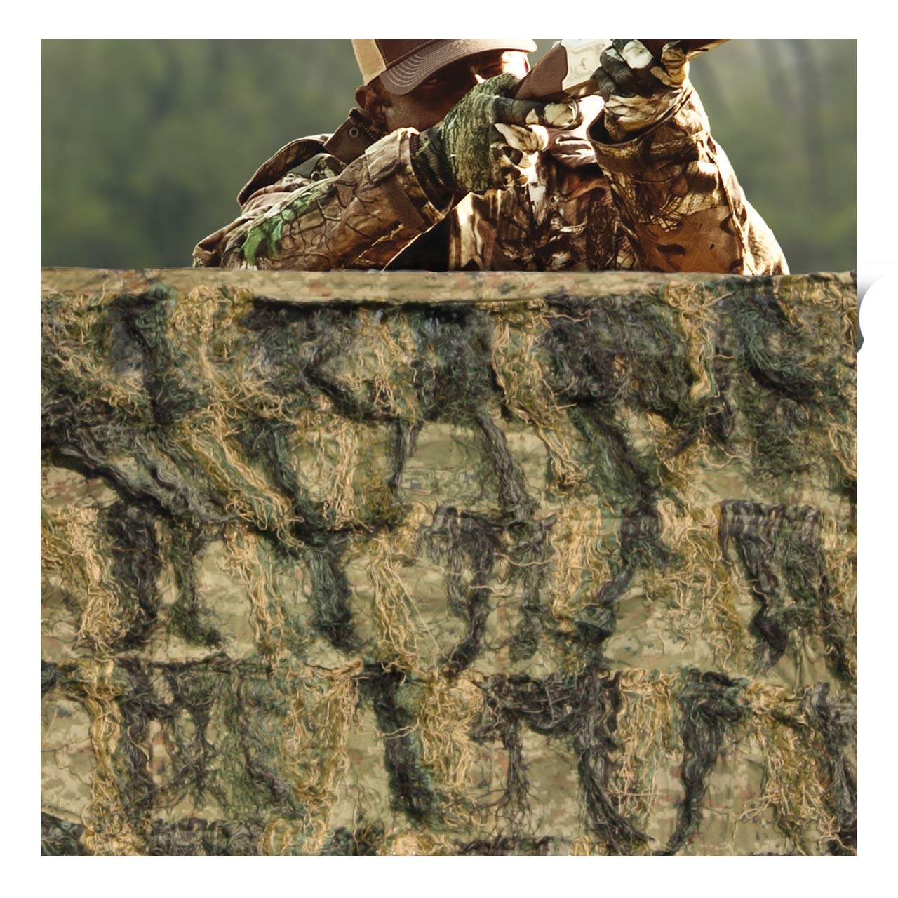 Red Rock Outdoor Gear Ghillie Blind Camouflage Netting - Durable Hunting & Wildlife Photography Cover