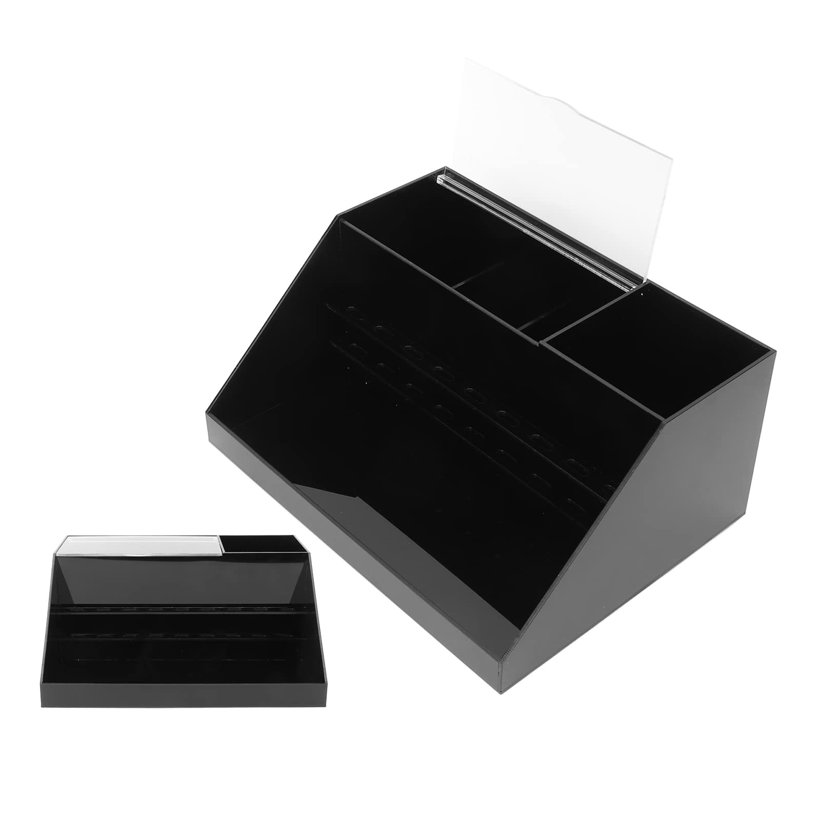 Professional Acrylic Eyelash Extension Display Box for Lash Artists - Black Makeup Organizer for Salon & Beauty Shop (Perfect for Eyelash Extension Storage & Retail Display)