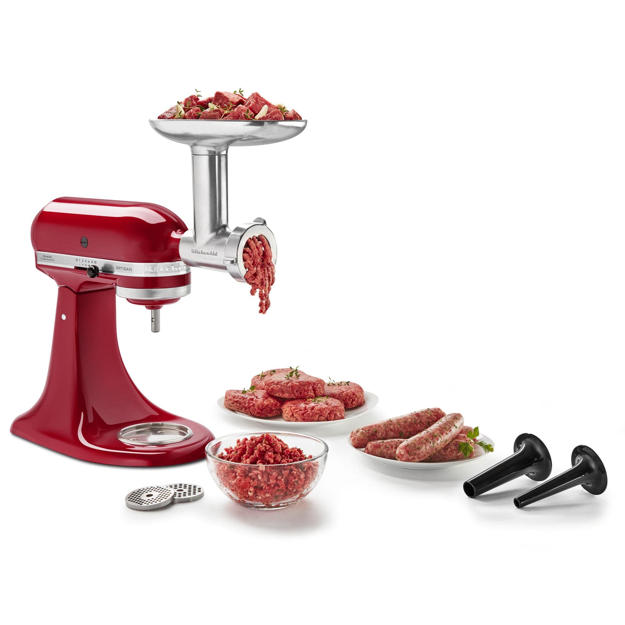 KitchenAid Classic Series 4.5-Quart Tilt-Head Stand Mixer with Metal Food Grinder Attachment | Powerful Baking & Cooking Appliance for Home Bakers | Perfect for Dough, Cookies, Cakes & Meat Grinding