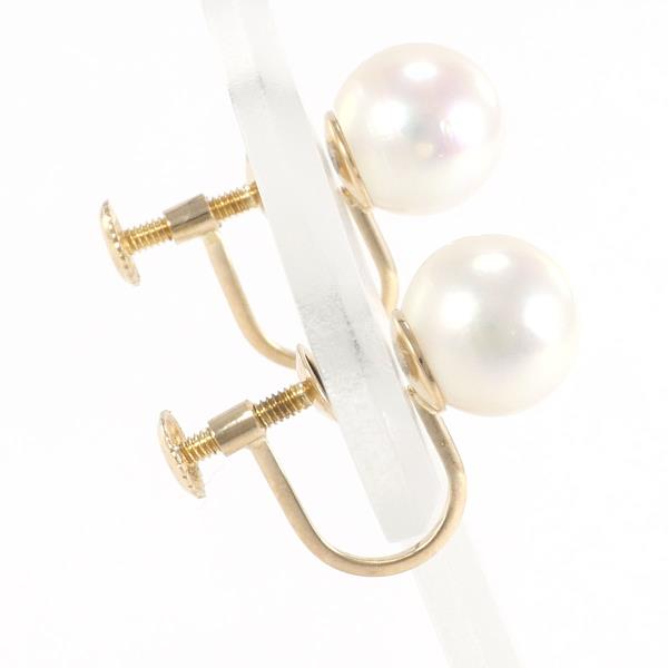 18K Yellow Gold Pearl Earrings for Women - Elegant Stud Earrings with Freshwater Pearls - Perfect for Weddings, Parties & Special Occasions