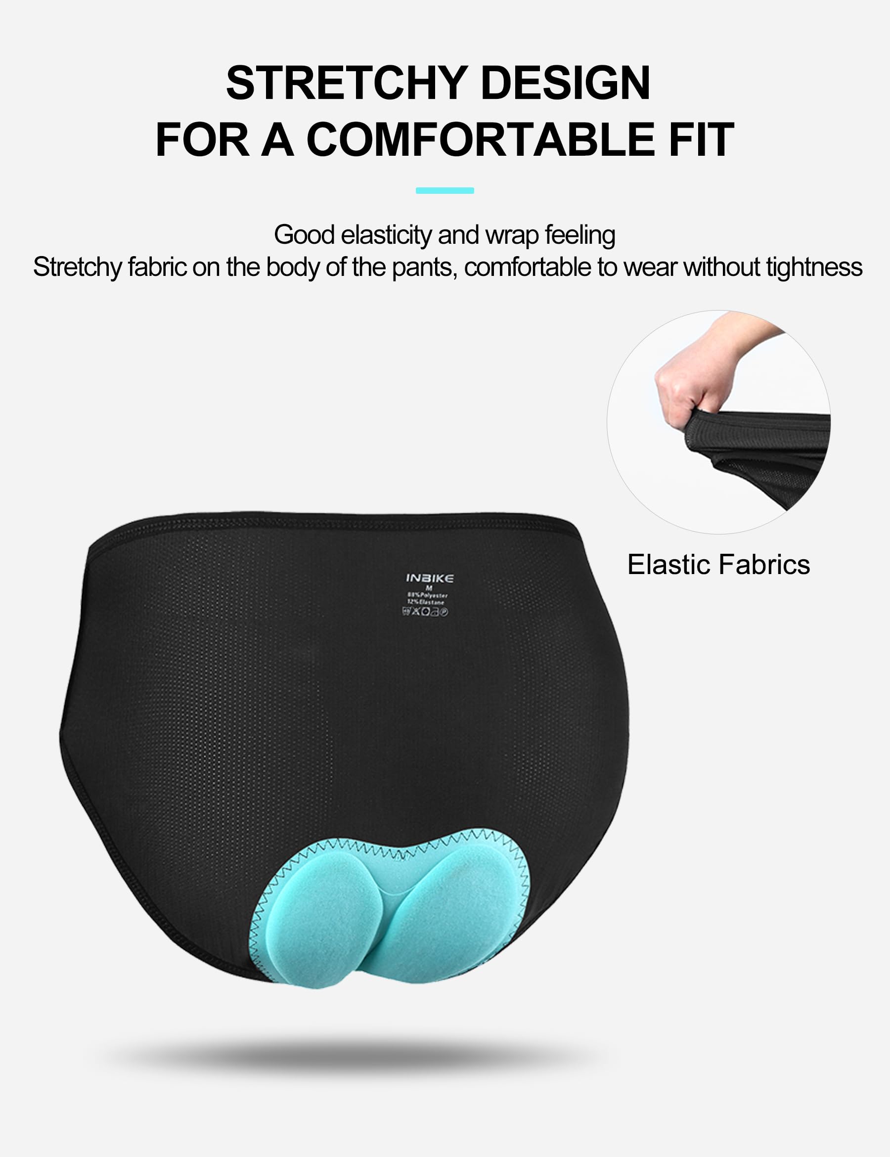 INBIKE Women's Cycling Shorts - Breathable & Quick-Dry Bike Underwear with 3D Padded Seat for Mountain Biking, Road Cycling & Downhill MTB | Perfect for Long Rides & Intense Workouts