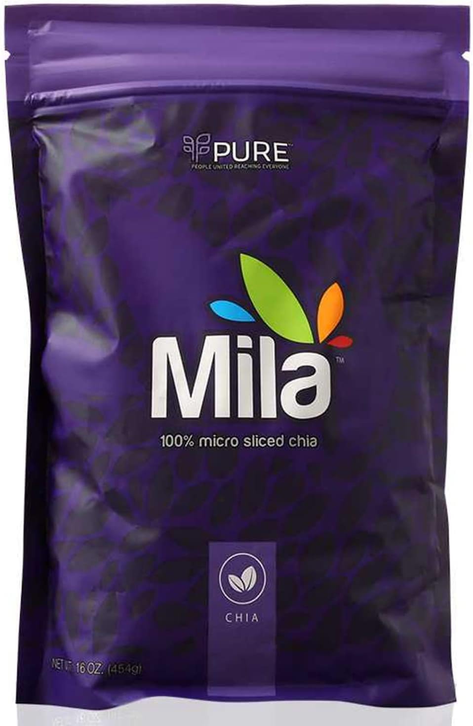 Organic Pure Mila Chia Seeds 16oz Pack - High in Omega-3 & Fiber | Micro-Sliced for Better Absorption | Vegan, Gluten-Free Superfood | Perfect for Smoothies, Baking & Healthy Meals | Breakfast, Snacks & Weight Loss Aid