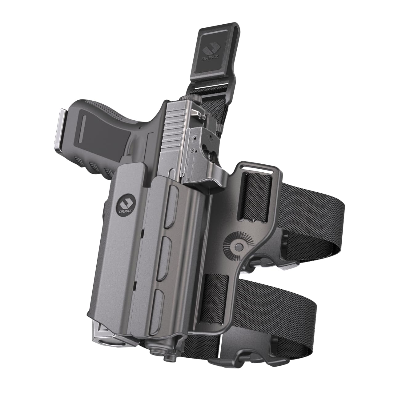 Orpaz T40 Adjustable Modular OWB Holster for S&W SD9VE - Compatible with Light, Laser & Optics - Tactical Gun Holder for Outdoor Shooting, Range Training & Concealed Carry