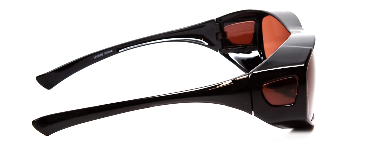 Calabria 7664 Night Driving Fitover Sunglasses for Men & Women - UV Protection, Durable Over-Prescription Glasses - Perfect for Night Driving, Outdoor Activities & Eye Protection