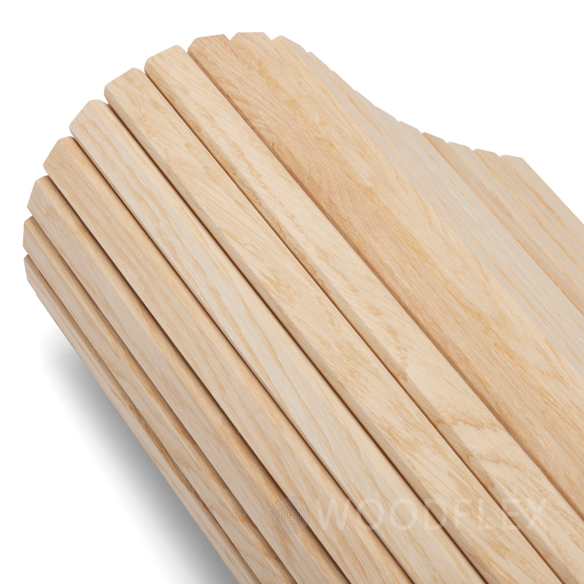 Flexible Wooden Slat Wall Panel - Natural Oak Veneer - 2700mm x 600mm Trapezium Design - Modern Acoustic Room Divider for Home & Office Decor