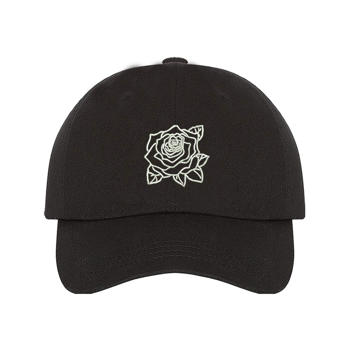 Rose Outline Unisex Embroidered Baseball Cap - Stylish Casual Hat for Men & Women - Perfect for Outdoor Activities, Sports, and Everyday Fashion