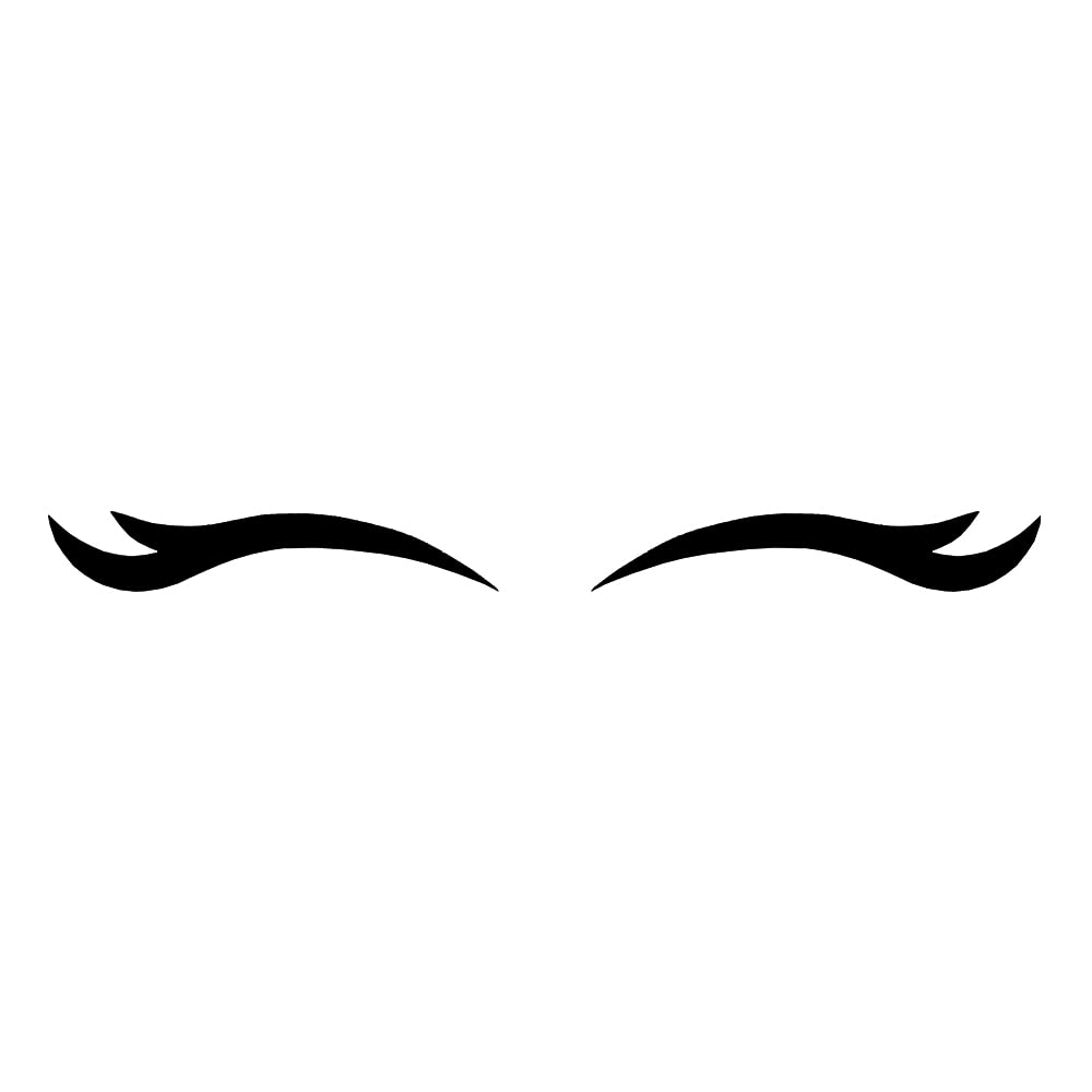 Comet Busters Matte Black Eyeliner Stickers (EL093) - Waterproof & Long-Lasting Eye Makeup Stickers for Parties, Halloween & Cosplay