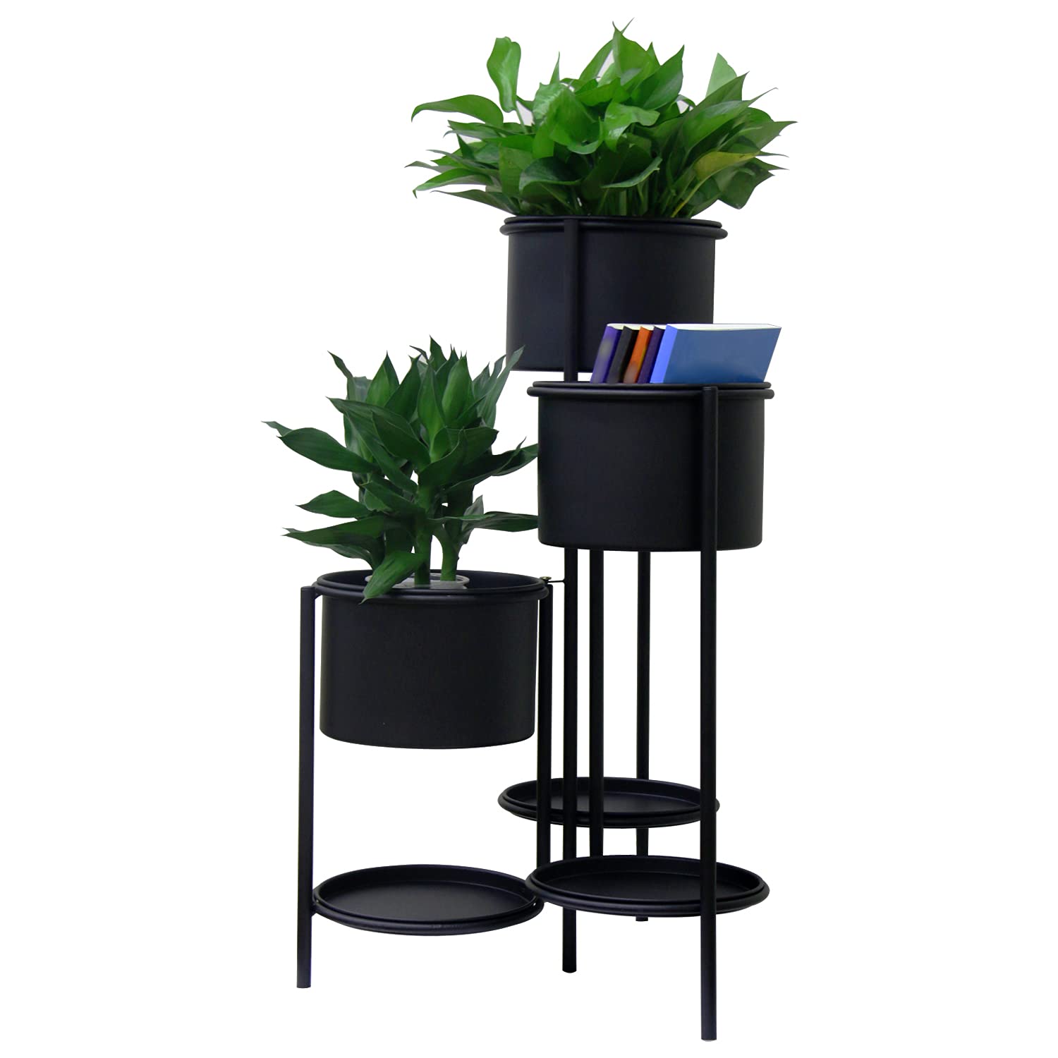 6 Tier Metal Plant Stand for Indoor & Outdoor Use - Sturdy Potted Flower Pot Holder Shelf for Patio, Garden, Living Room, Balcony & Bedroom - Decorative Display Rack for Plants & Home Decor
