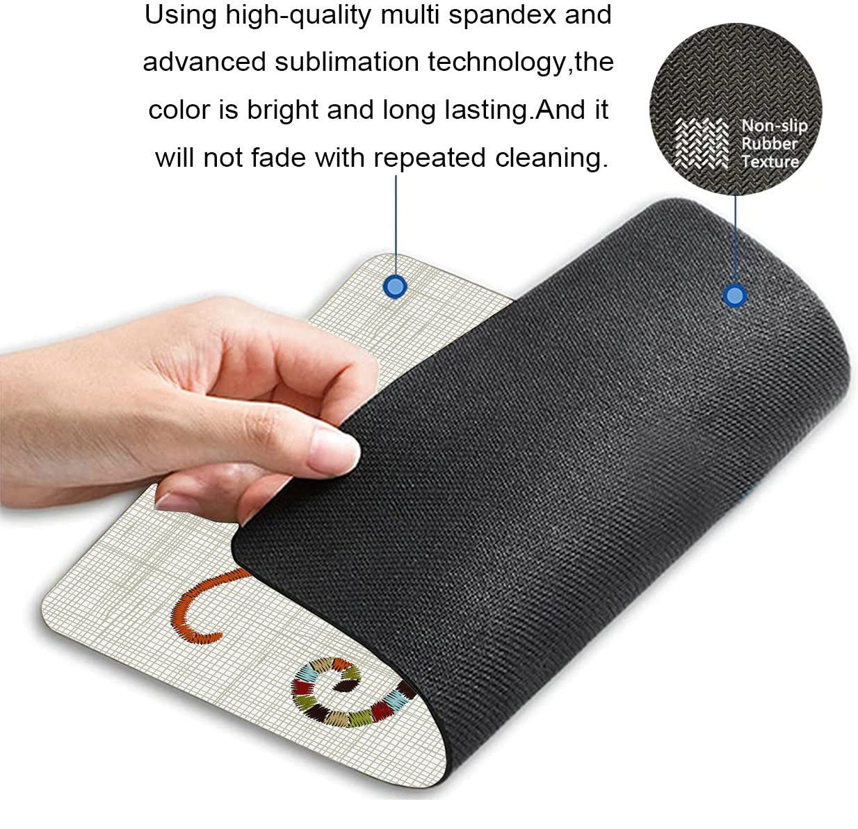 Adorable Knitted Cat Mouse Pad - Non-Slip Rubber Base Gaming & Office Desk Mat (7.9