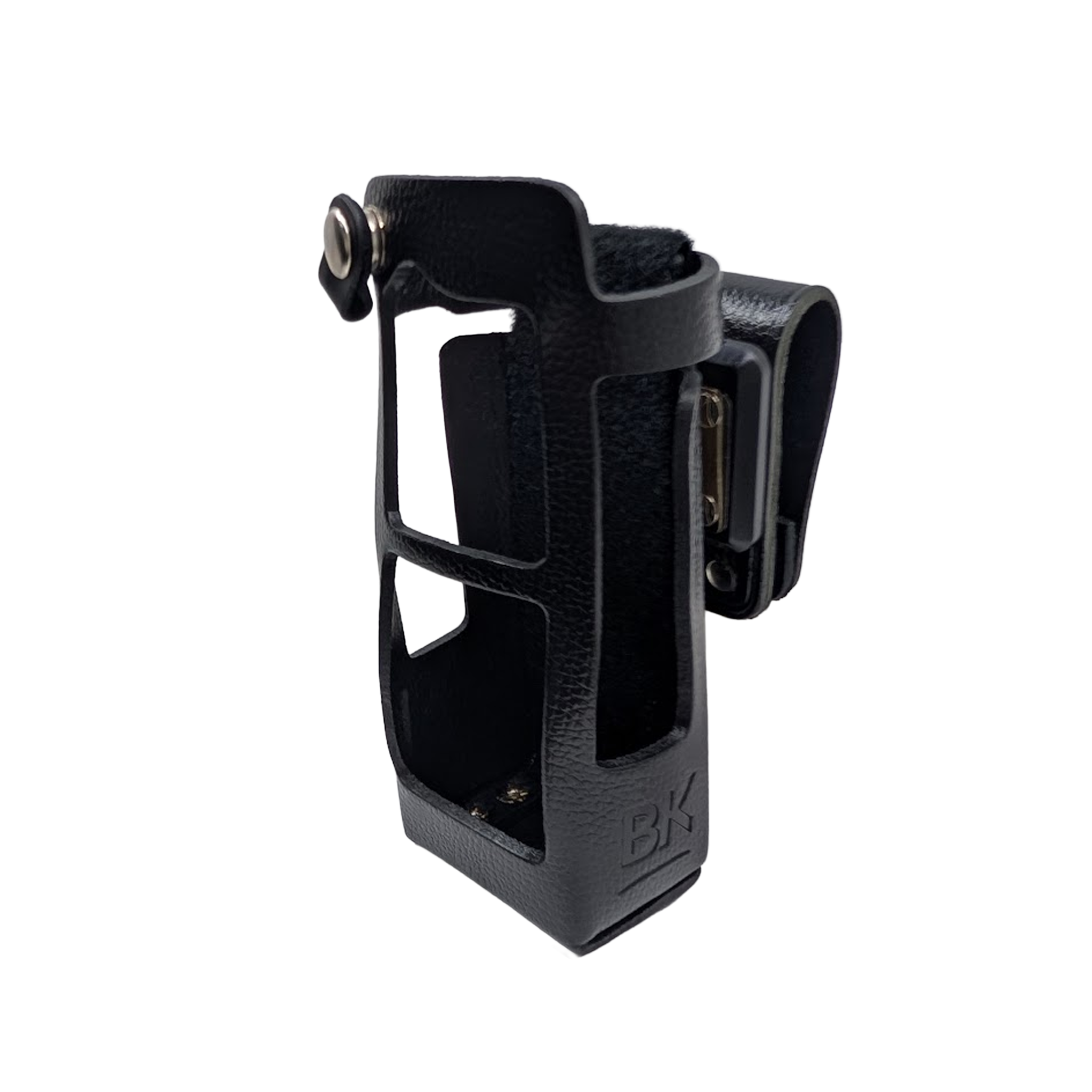 BK Technologies BKR0420 Genuine Leather D Swivel Belt Loop Case for BKR9000 Radio - Secure & Adjustable Holster for Law Enforcement, Construction & Outdoor Activities