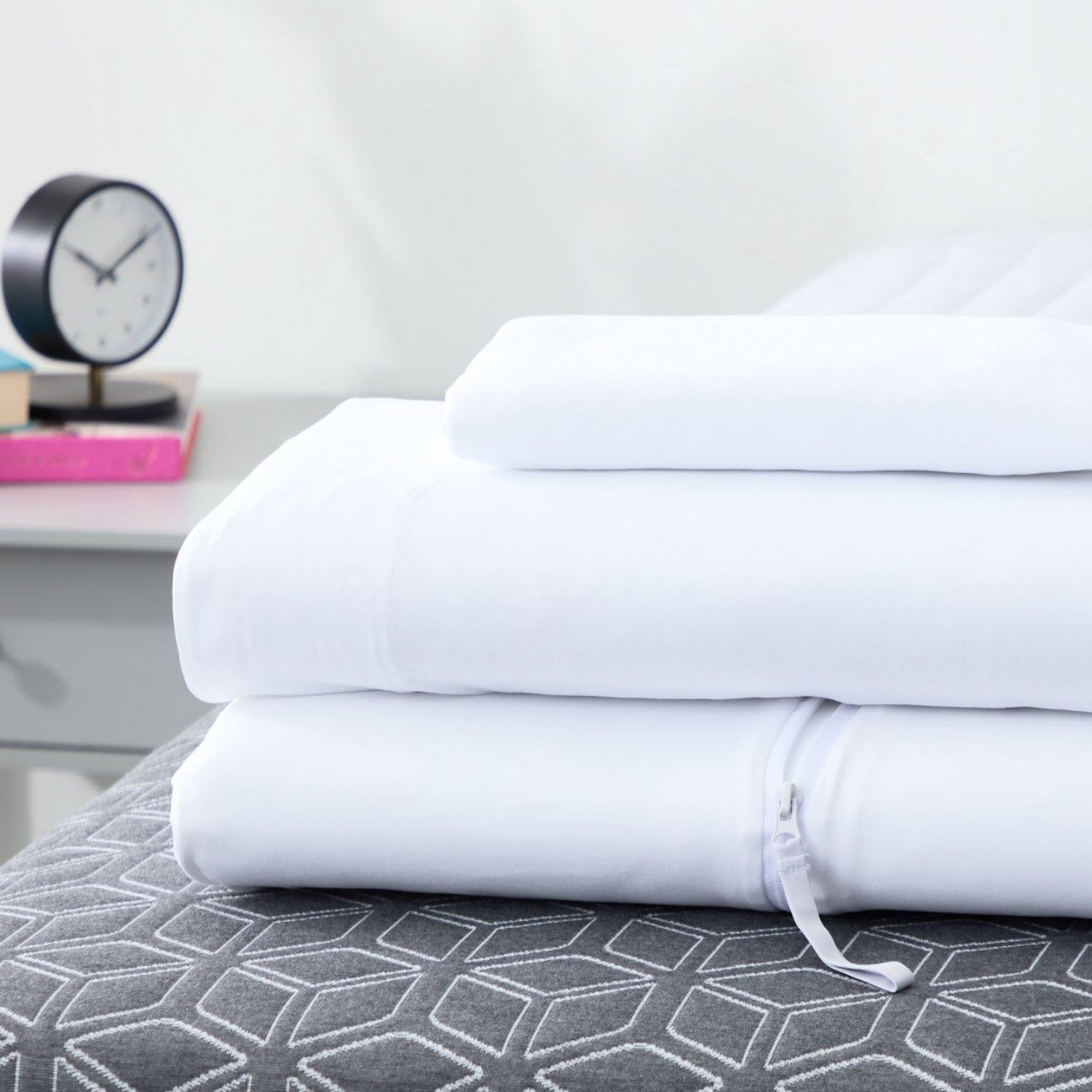 Zip Fit Sheets - Elastic Fitted Bed Sheets for Deep Pocket Mattresses - Perfect for Home, Dorm, and Hotel Use