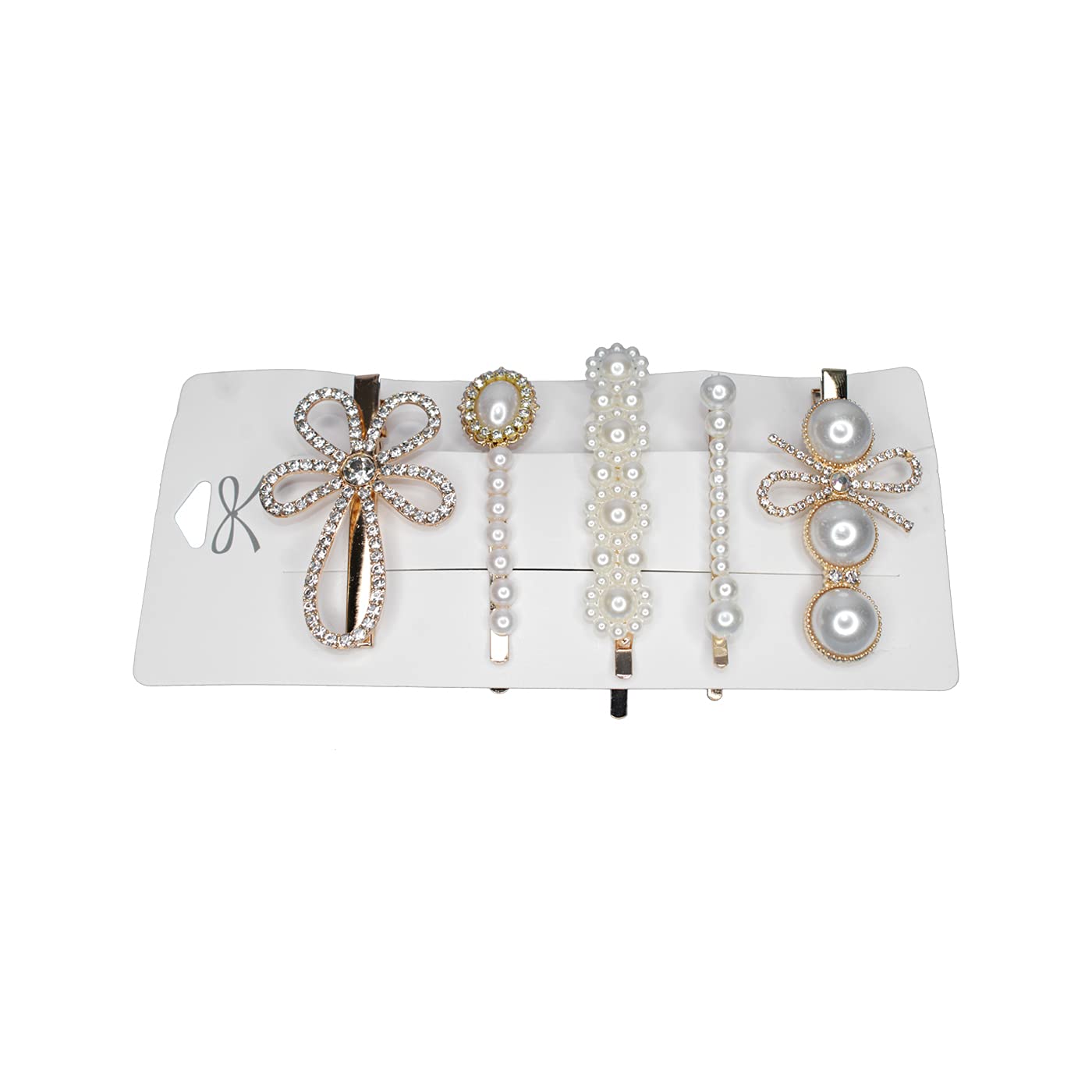 Majik Pearl Hair Clips for Women & Girls - Elegant Decorative Hairpins Set of 5 - Perfect for Weddings, Parties & Everyday Hairstyles