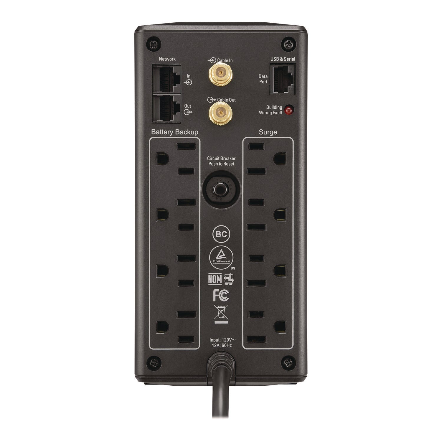 APC Back UPS Pro 1000VA Compact Tower Battery Backup & Surge Protector with LCD Display, 8 Outlets, USB Charging (1103J) - Power Protection for Home Office, Gaming PC & Electronics