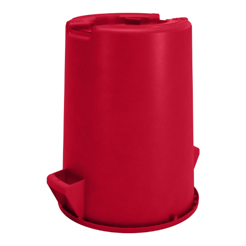 Carlisle 84103205 32 Gallon Red Bronco Round Waste Bin & Food Storage Container - Ideal for Restaurants, Kitchens, and Outdoor Events