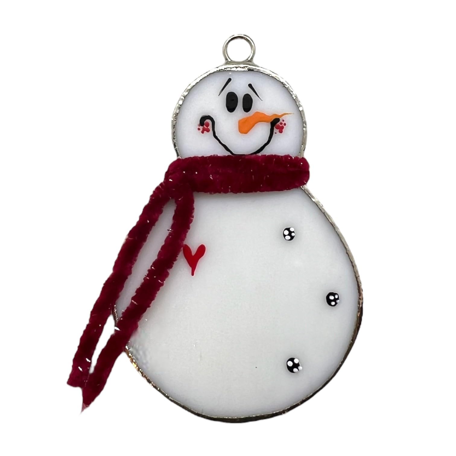 Snowman with Red Scarf Glass Cover - Shatterproof Phone Case for iPhone 15/14/13 - Perfect for Winter Holidays & Christmas Gifts