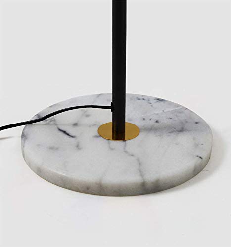 LITFAD Spiral Ball Floor Lamp - Postmodern Ivory Glass Shade with 6 LED Bulbs, Gold & Black Stand - Modern LED Floor Light for Living Room, Bedroom, Hotel Lobby - Perfect for Ambient Lighting in Home Decor and Commercial Spaces