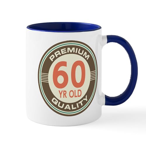 White/Navy Inside - 60Th Birthday Vintage Mug