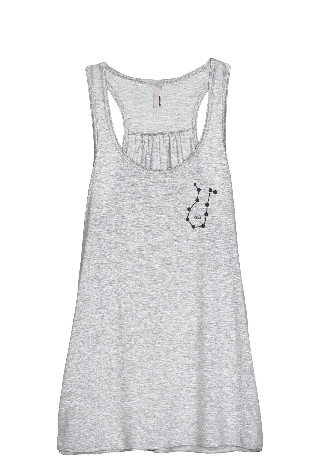 Gemini Zodiac Sign Women's Sleeveless Racerback Tank Top - Flowy Summer T-Shirt for Horoscope Lovers | Perfect for Beach, Yoga & Casual Outfits