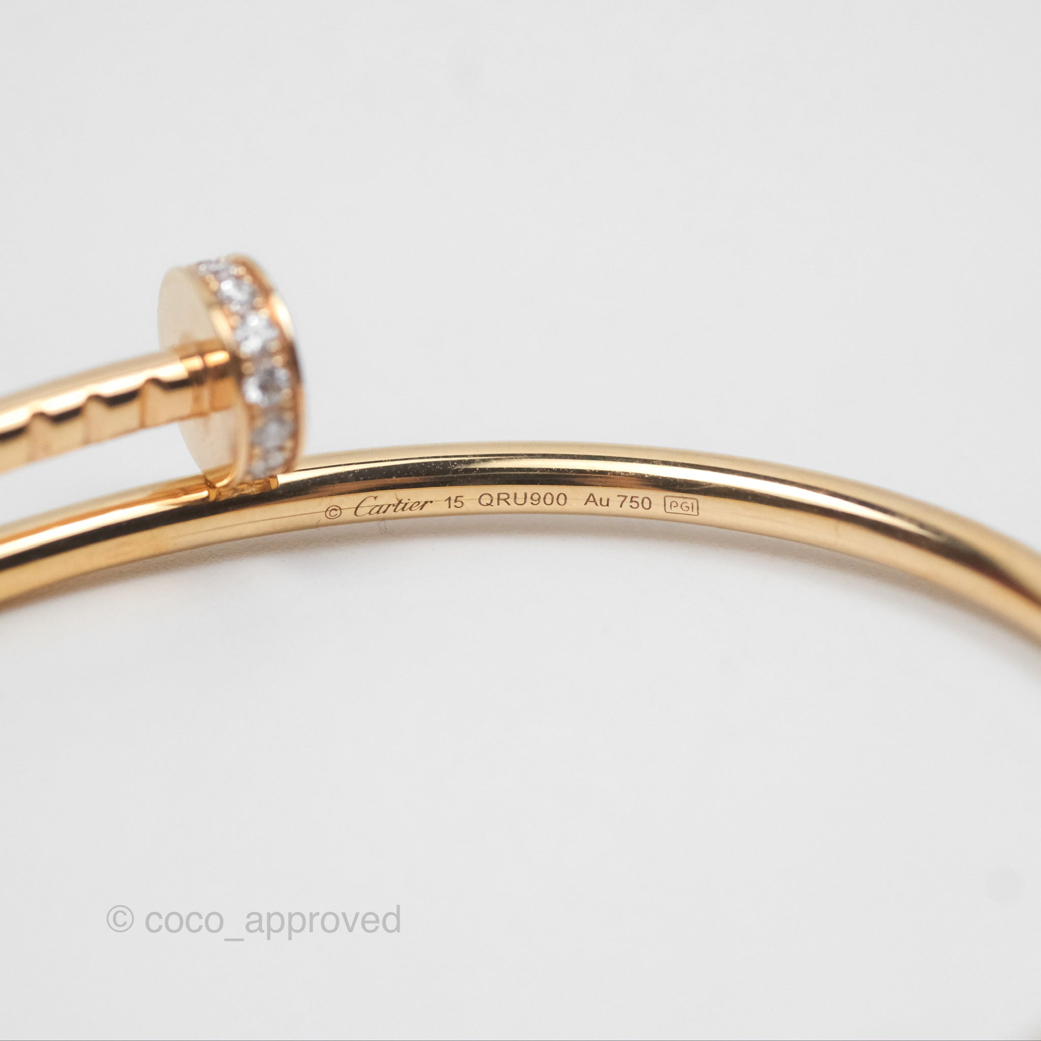 Cartier Small Juste Un Clou Bracelet 18K Pink Gold Diamond - Luxury Nail Bracelet for Women, Elegant Jewelry Gift for Anniversary & Special Occasions