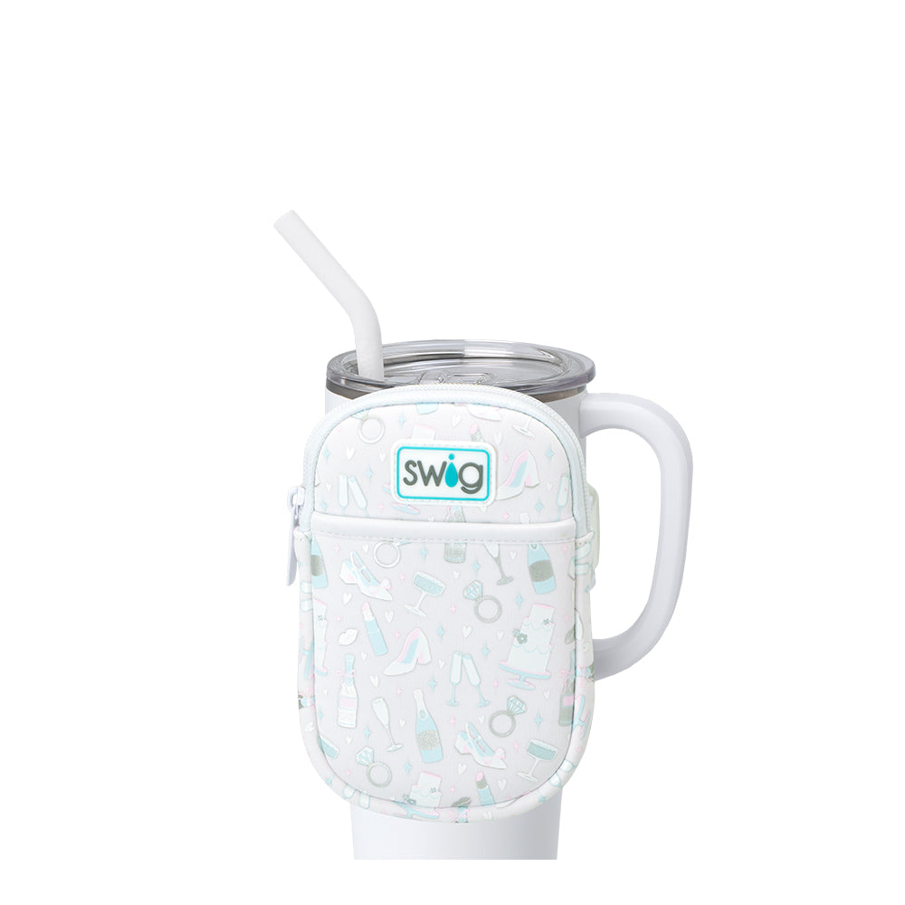 Bride to Be Mega Mug Pouch - Perfect Wedding Gift for Bridal Shower, Bachelorette Party & Honeymoon - Cute Travel Tumbler Holder for Coffee & Drinks