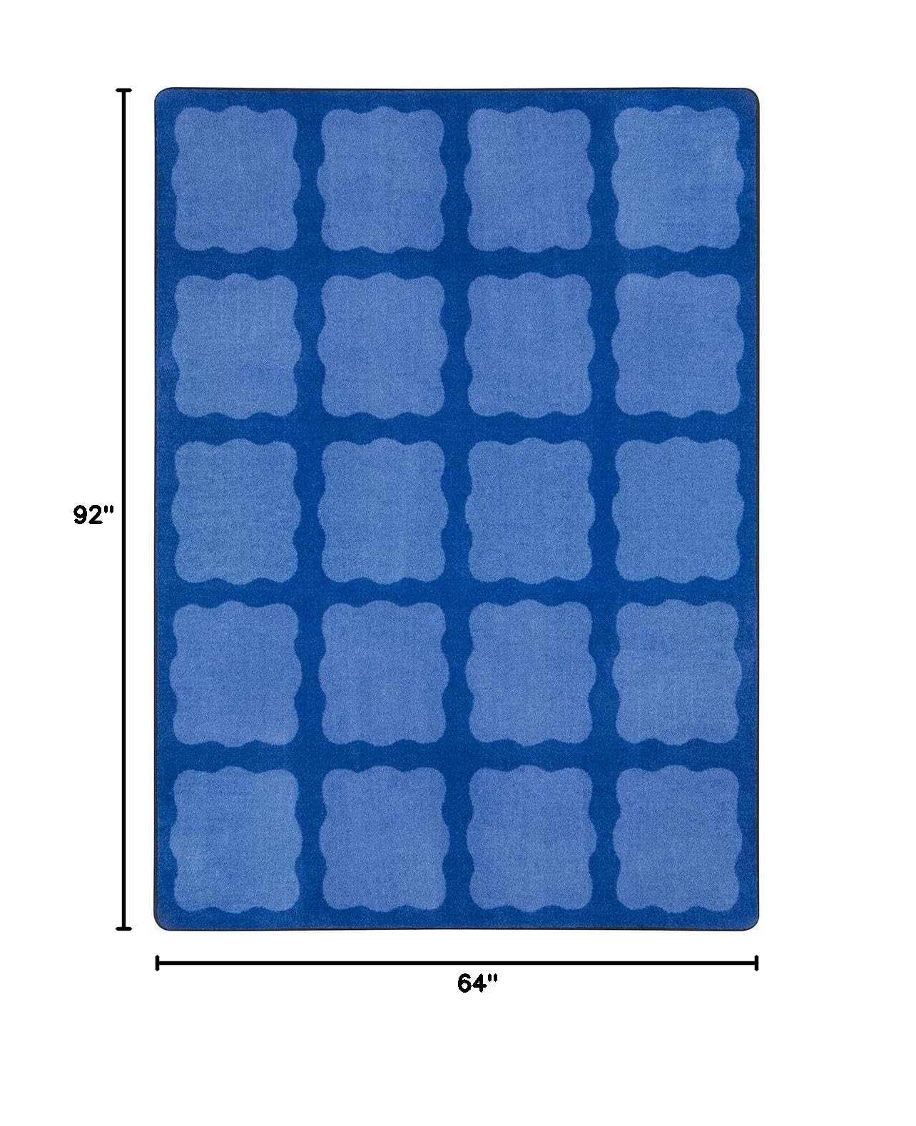 Joy Carpets Kid Essentials Simply Squares Area Rug - Multi-Color, 5'4