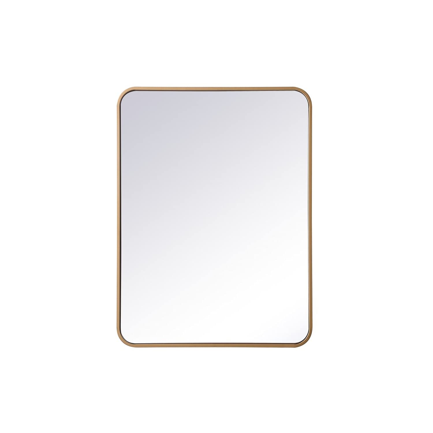 Elegant Brass Metal Mirror 24x32 - Home & Office Decor