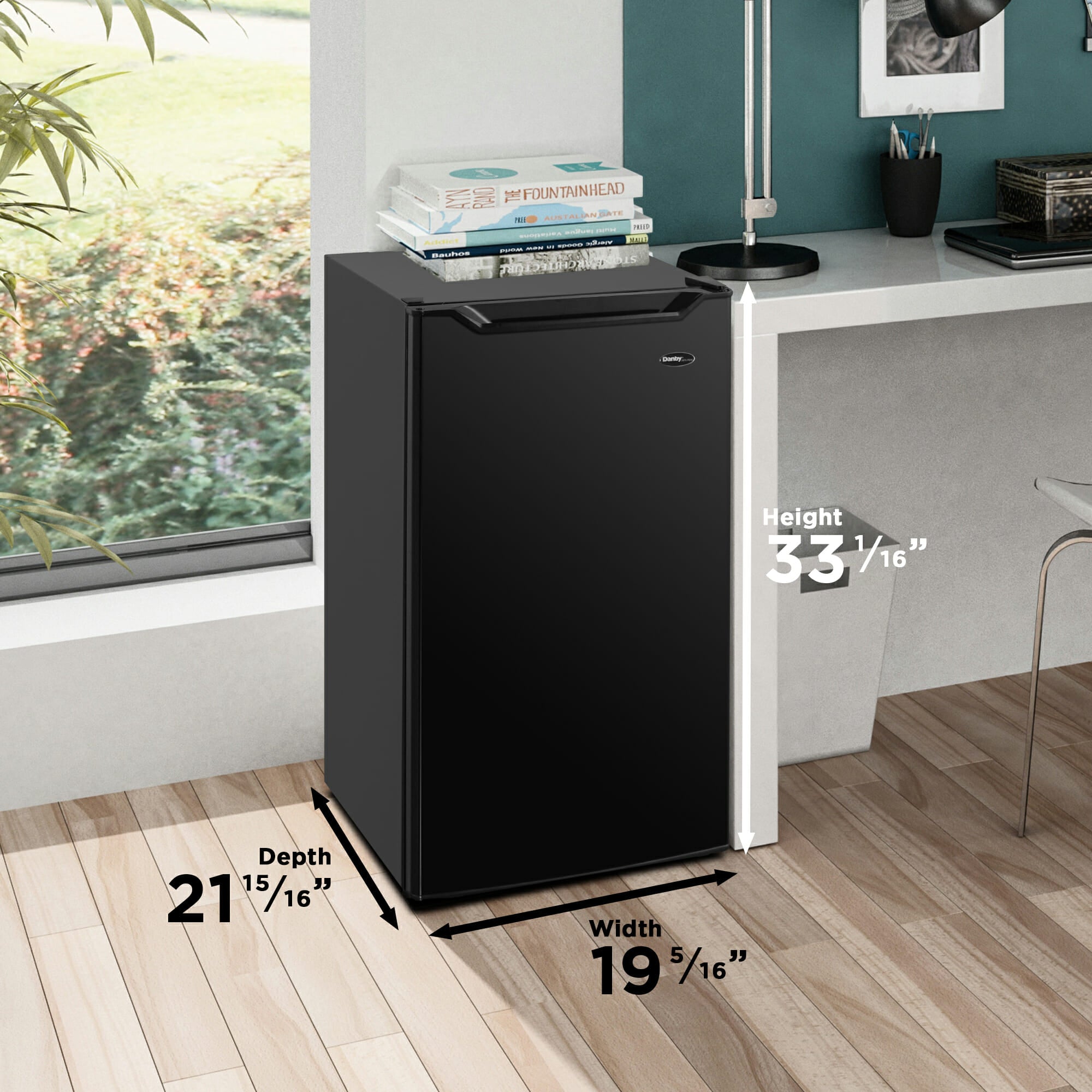 Danby DCR044B1BM 4.4 cu. ft. Compact Refrigerator - Black Mini Fridge for Dorm, Office, Bedroom & Small Spaces - Energy Efficient & Quiet Cooling