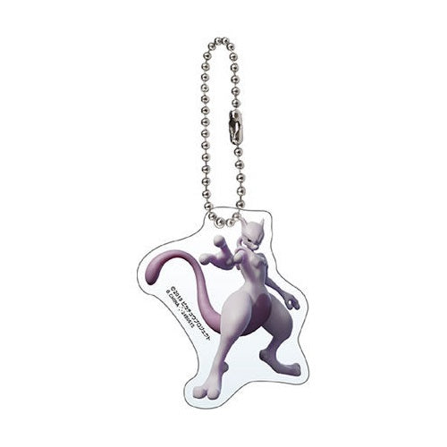 Pokemon Mewtwo Strikes Back Evolution Acrylic Swing Keychain - Cute Anime Character Keyring for Backpacks, Gifts & Collectibles