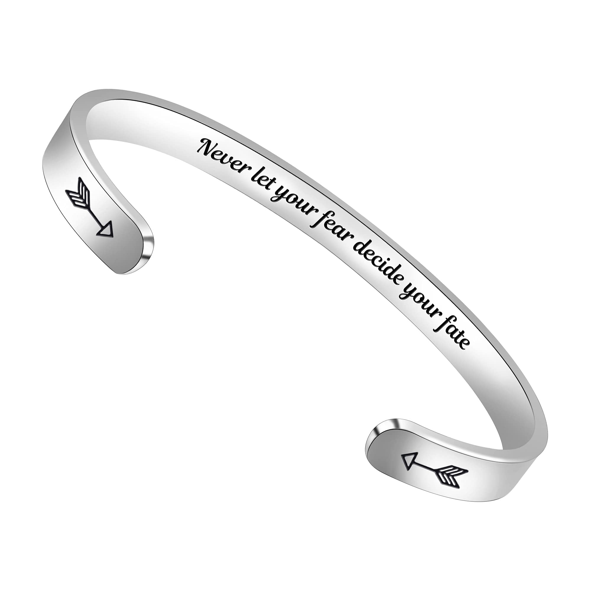 Btysun Inspirational Bracelets for Women - Motivational Cuff Bangle Jewelry, Perfect Mother's Day Gift from Daughter, Graduation & Birthday Present for Her, Personalized Mantra Friendship Bracelet - Ideal for Daily Wear, Special Occasions & Meaningful Gifting