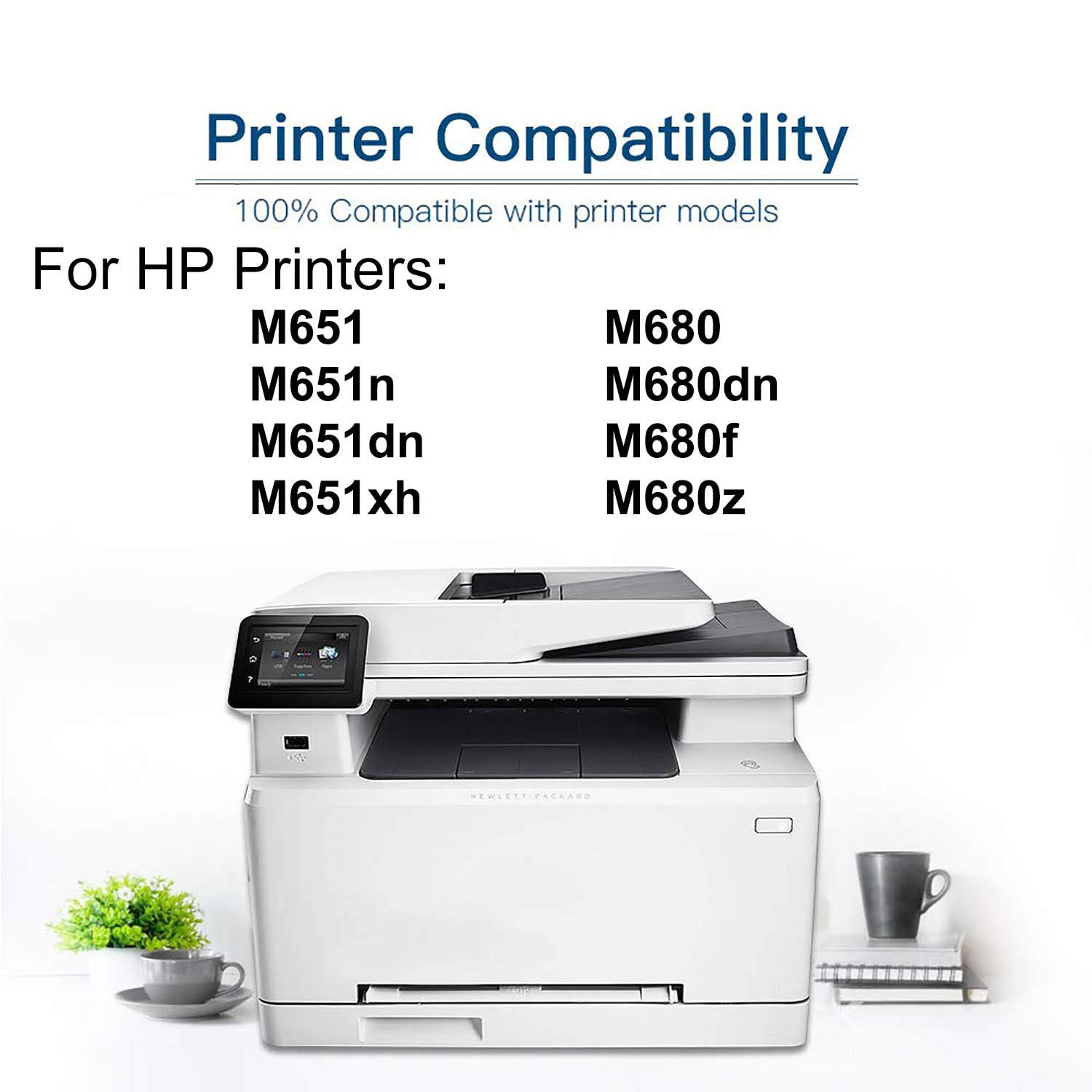 Compatible HP CF320A 652A Toner Cartridge (Black) - High Capacity Replacement for M680dn M680f M680z Printers - Perfect for Office & Home Printing Needs