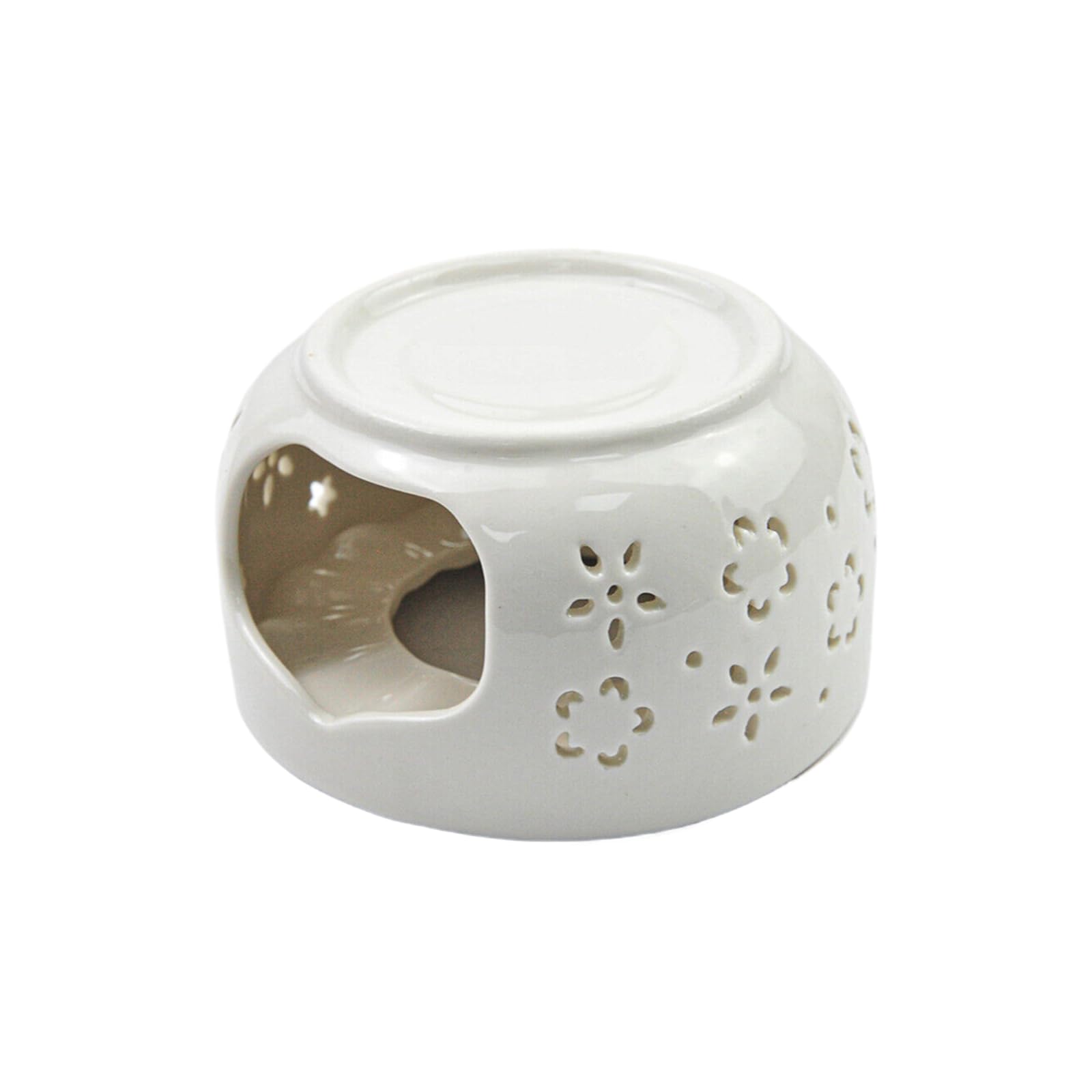 Premium Ceramic Teapot Warmer with Candle Holder - Elegant White Tea Warmer for Glass, Stainless Steel & Ceramic Teapots - Perfect for Afternoon Tea, Coffee Dates & Cozy Home Decor