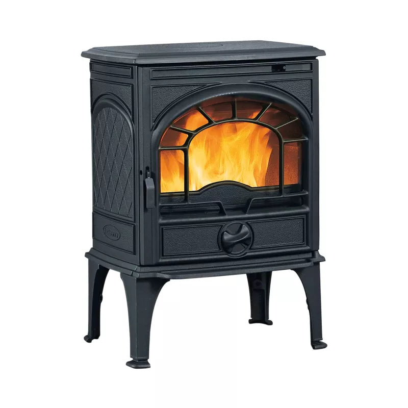 Dovre 425 CB Cast Iron Stove - High Efficiency Wood Burning Fireplace for Cozy Home Heating & Cabin Decor