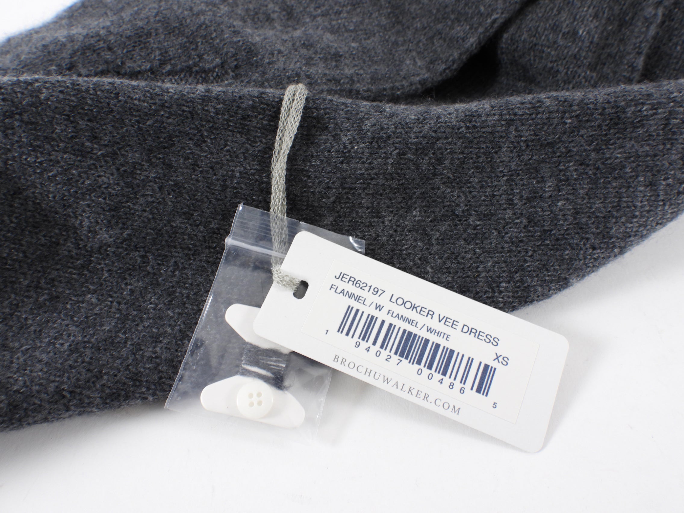 Brochu Walker Grey Knit Layered V-Neck Dress for Women XS - Perfect for Office Wear, Date Night & Casual Outings
