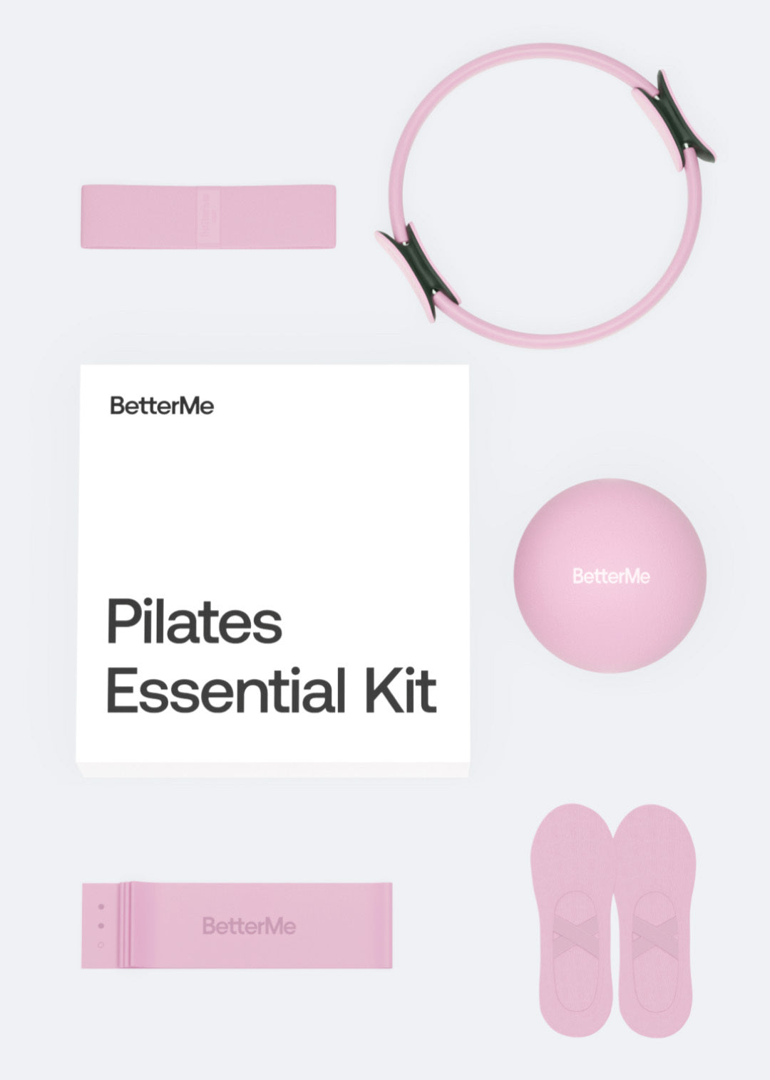 Premium Pilates Essential Kit for Home & Studio Workouts - Yoga Mat, Resistance Bands & Foam Roller Set for Core Strength & Flexibility Training