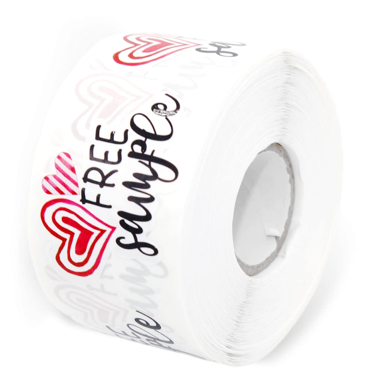 Wailozco 1.5 Inch Pink Love Stickers - Thank You Stickers, Handmade Stickers for Business, Envelopes, Online Retailers, Handmade Goods & Small Business - 500 Labels Per Roll - Perfect for Packaging, DIY Crafts, Gift Wrapping & Branding