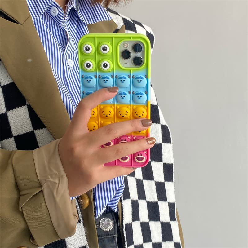 Soft Silicone Teddy Bear Case for Apple iPhone 11 Pro - Cute Lotso Huggin Bear from Monsters University & Pixar - Adorable Cartoon Anime Phone Cover for Girls & Kids - Perfect for School, Playtime & Everyday Use