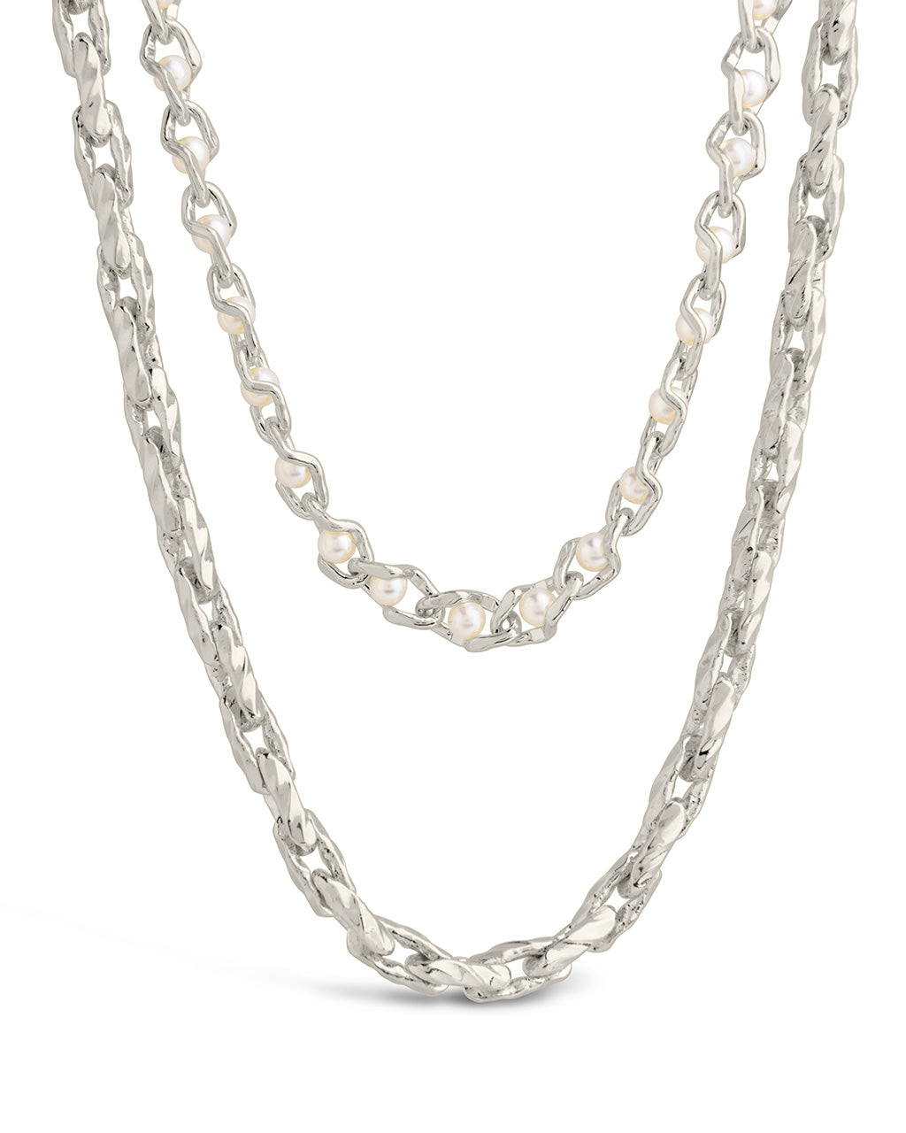 Amedea Elegant Pearl & Chain Layered Necklace for Women - Perfect for Weddings, Parties & Everyday Wear