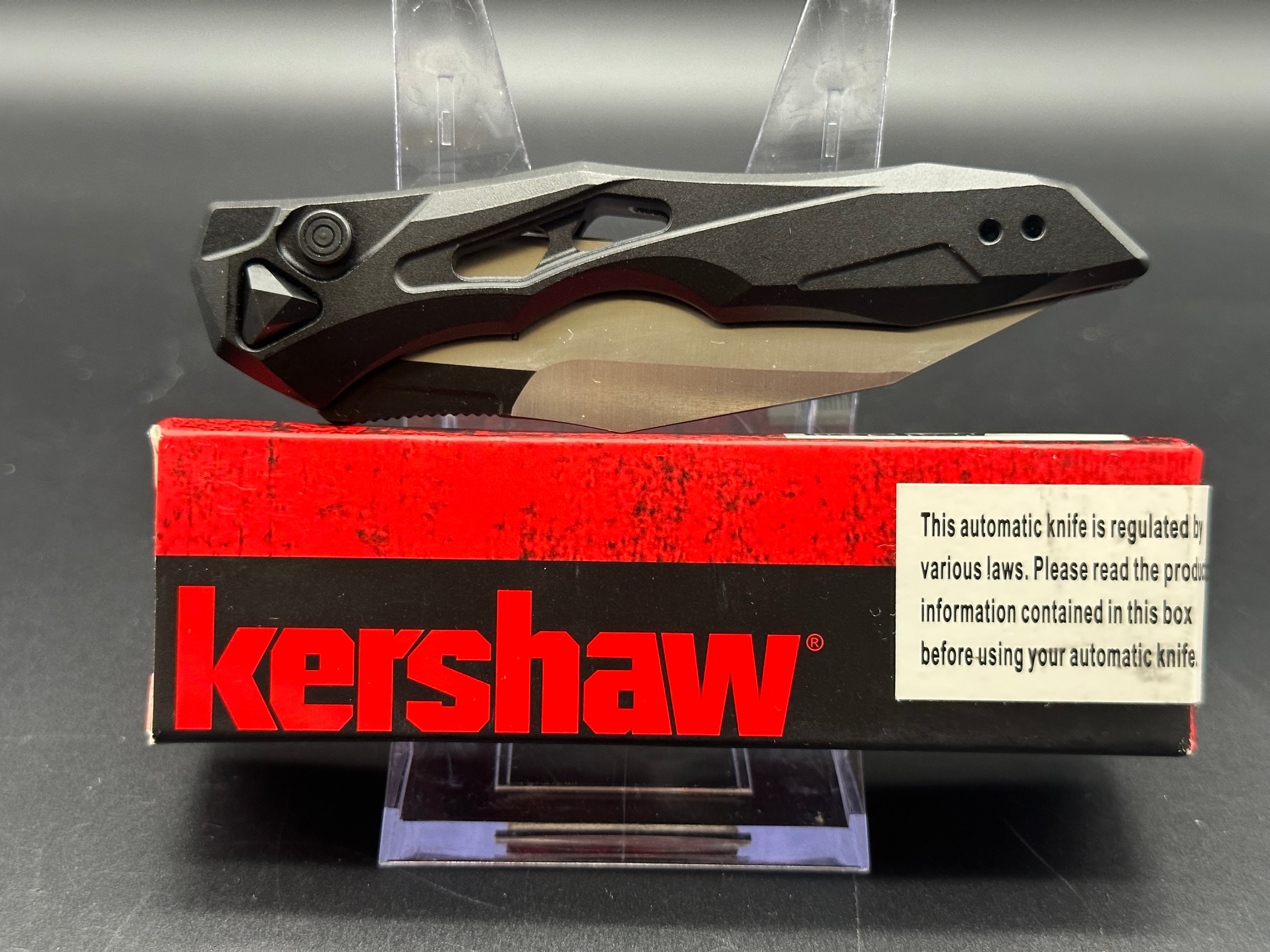Kershaw Launch 13 Automatic Knife - Black Two-Tone 3.5