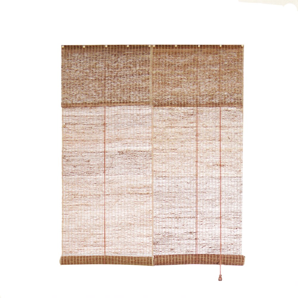 iStaZ Hand Woven Natural Ramie Linen Window Blinds | Roller Shades & Curtain Drapes | 31 x 62.4 Inch | Eco-Friendly & Light Filtering for Living Room, Bedroom & Office