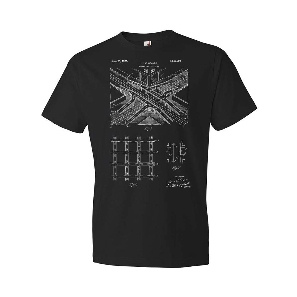 Street Traffic Interchange Graphic T-Shirt - Perfect Gift for Civil Engineers & Urban Planners - Ideal for Work, Conferences & Engineering Events