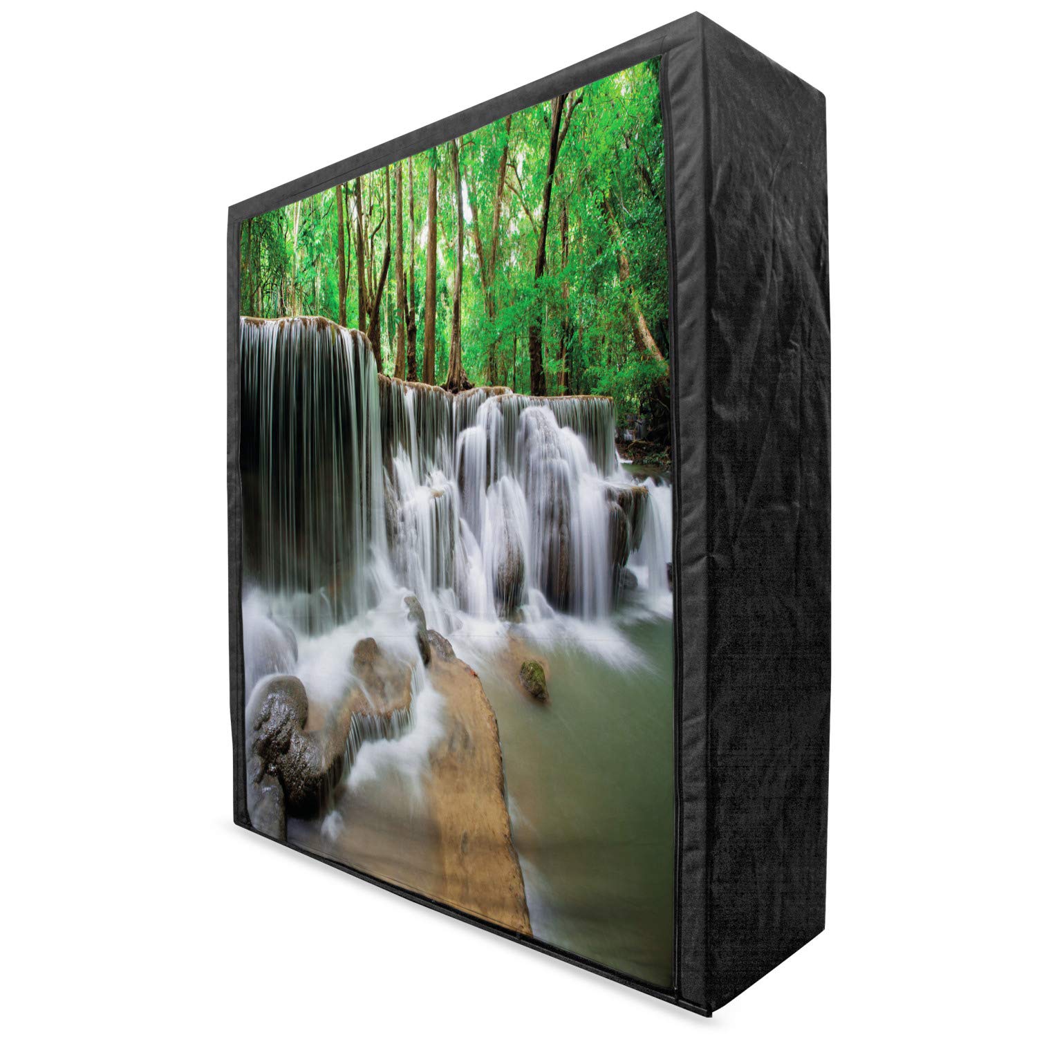 Ambesonne Portable Fabric Wardrobe with Shelves - 59