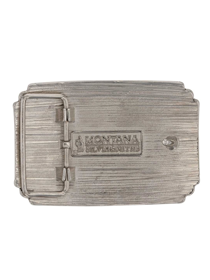 Montana Silversmiths A954 Country Strong Attitude Buckle - Genuine Silver Western Belt Buckle for Men & Women - Perfect for Rodeo, Cowboy Boots, and Western Fashion Outfits