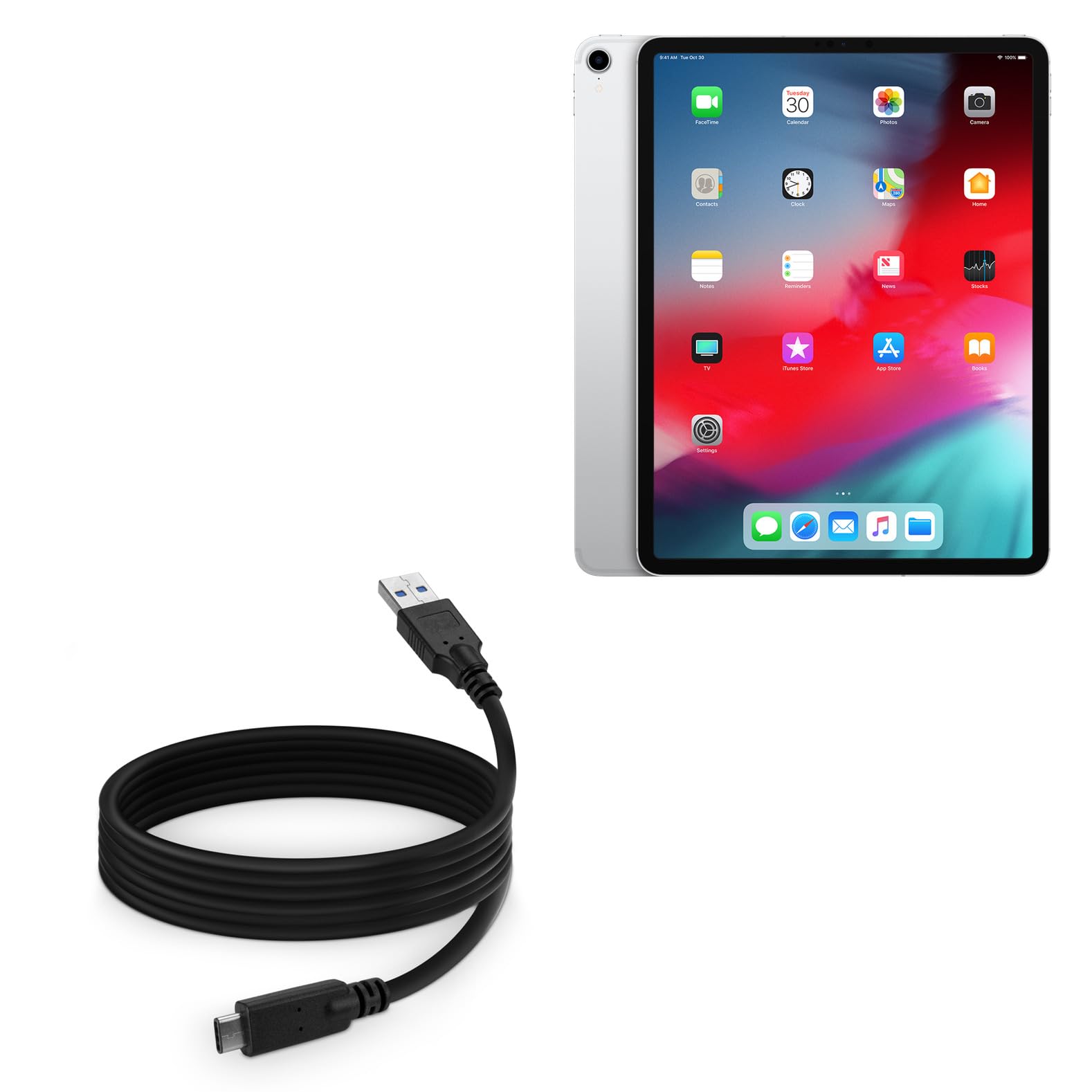 BoxWave USB 3.0 to USB-C Sync & Charge Cable for Apple iPad Pro 12.9