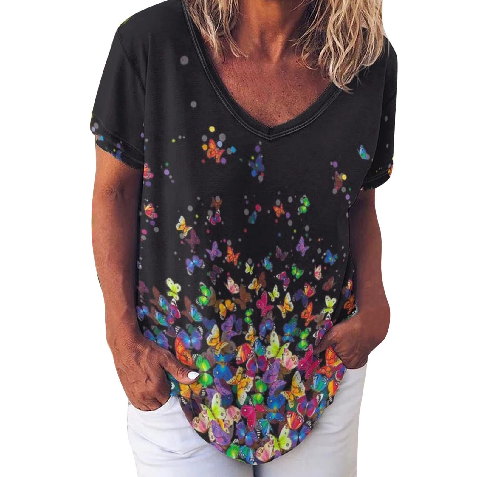 Women's Casual Summer Short Sleeve Tops - Hawaiian Shirts & Workout Tees for Ladies | Beachwear, Vacation Outfits & Gym Clothes