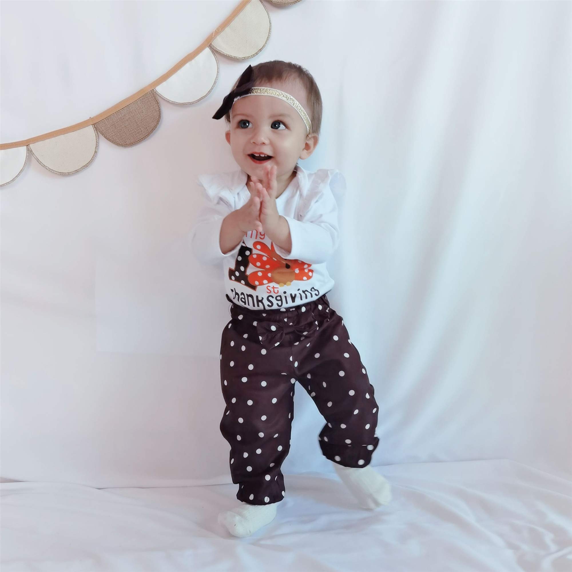 Adorable Infant Baby Girl Clothes - Newborn Long Sleeve Romper & Pants Set for Fall/Winter | Cute Outfit for Baby Girls | Perfect for Family Photos, Daily Wear & Holiday Gifts