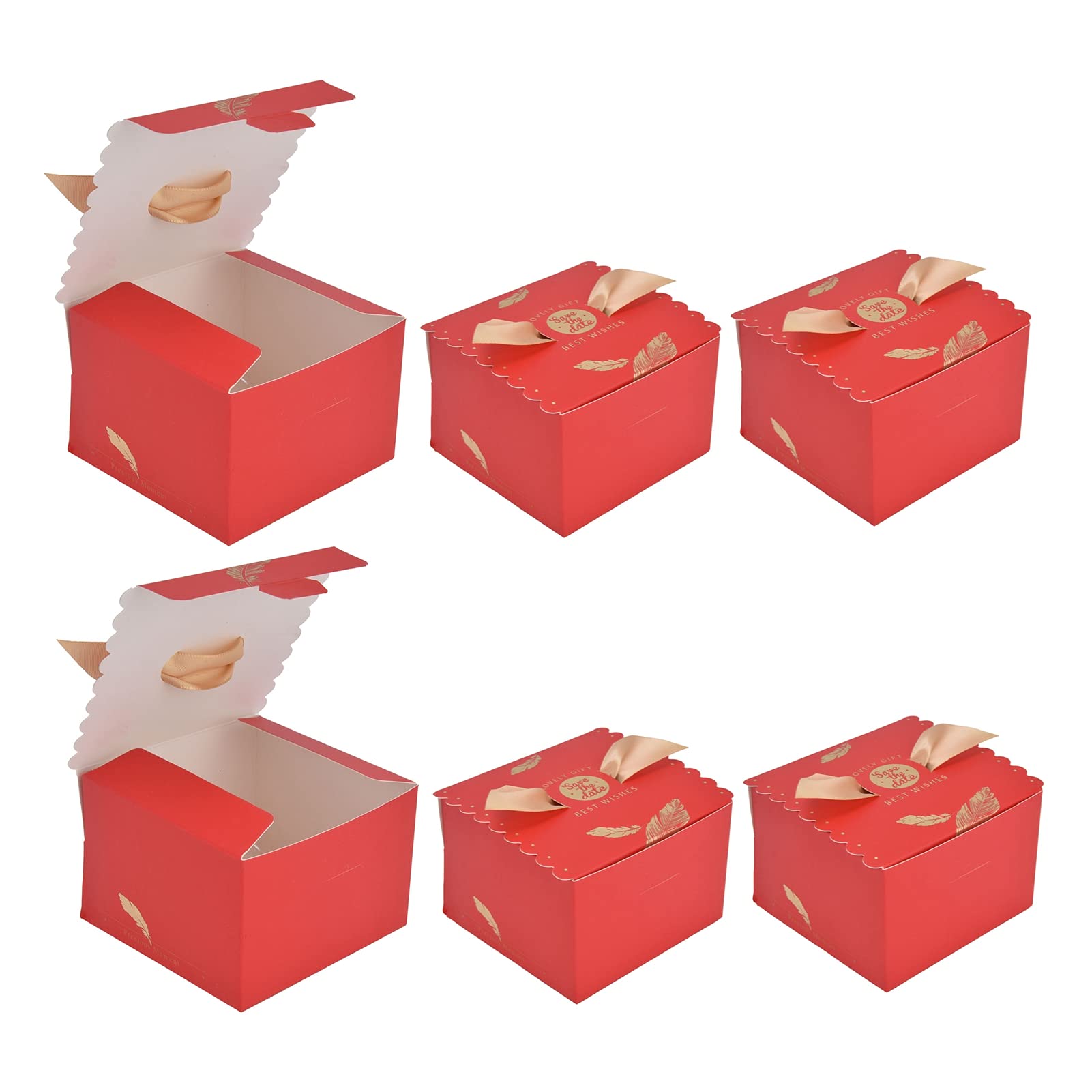 Luxury Chocolate Gift Box with Golden Ribbon - Elegant Candy Packaging for Weddings, Parties, Jewelry & Small Gifts | Perfect for Valentine's Day, Anniversary & Corporate Events