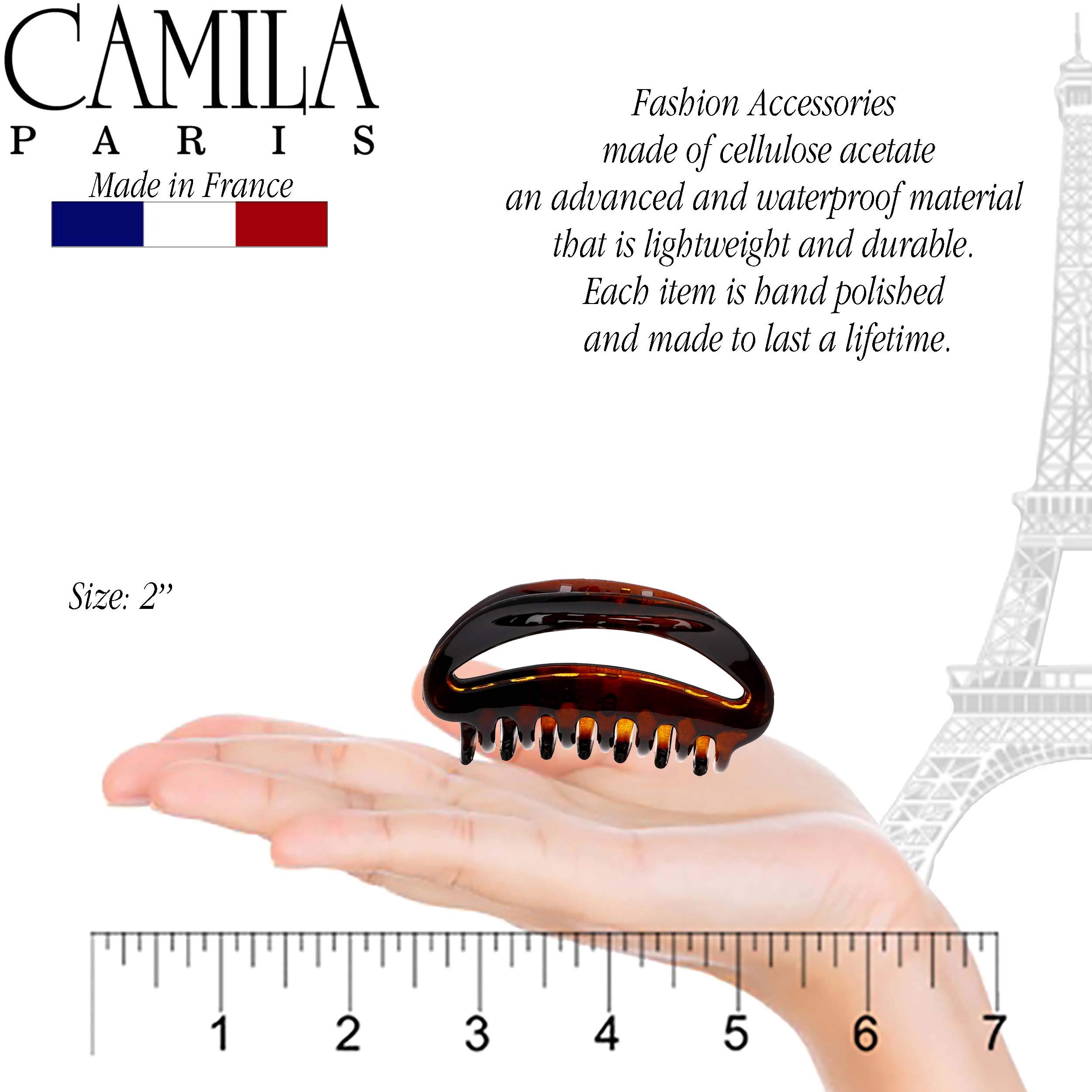 Camila Paris NV23 French Hair Claw Clip for Women - Tortoise Shell Hair Accessory, Strong Hold No Slip Grip | Fashionable & Durable Hair Styling Clamp for Women & Girls | Made in France | Perfect for Updos, Ponytails & Everyday Hairstyles