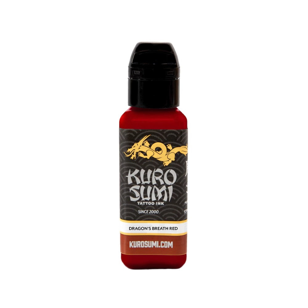 Kuro Sumi Dragon's Breath Red Tattoo Ink - Professional Quality, Vibrant Color, Vegan & Sterile - Perfect for Tattoo Artists & Body Art Enthusiasts